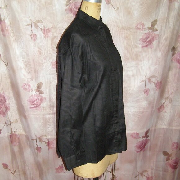 NWOT sz M/L Sies Marjan Black Dress shirt with Lace Back - Picture 6 of 8